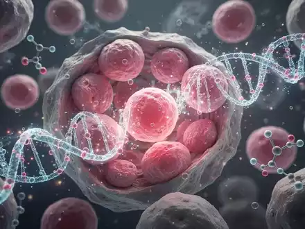 Nahaufnahme von Knochenmarkzellen und molekularen Strukturen, die medizinische Forschung und neue Therapien für Myelofibrose symbolisieren. - Foto: über boerse-global.de
