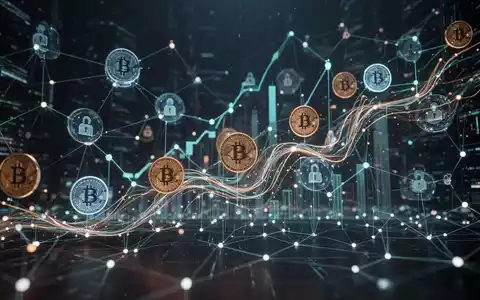 An abstract digital network with glowing lines and nodes, representing interconnected AI agents and tokens in a decentralized marketplace. - Foto: über boerse-global.de
