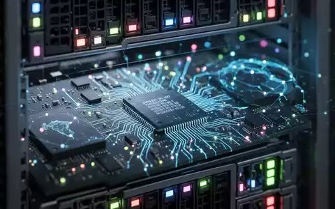 Close-up of a server rack with illuminated components, symbolizing AI data centers and advanced computing infrastructure. - Foto: über boerse-global.de