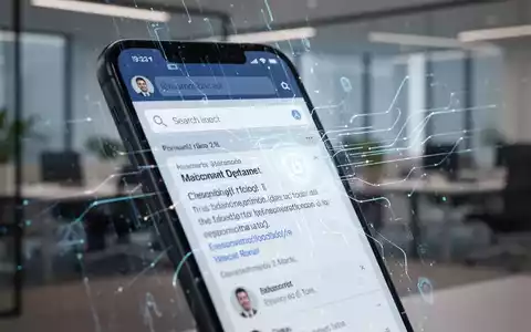 Close-up of an iPhone screen showing an email app with AI-powered security and search features. - Foto: über boerse-global.de