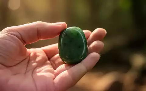 Eine Hand hält sanft einen polierten grünen Jadestein, der Ruhe und traditionelle chinesische Medizin symbolisiert. - Foto: über boerse-global.de