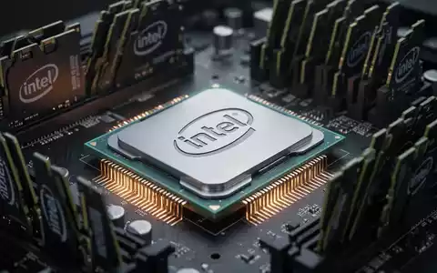 A close-up of an Intel CPU on a motherboard, surrounded by DDR4 RAM modules, highlighting the intricate electronic components. - Foto: über boerse-global.de
