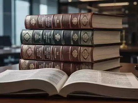 Ein Stapel dicker juristischer Fachbücher zur Betriebsverfassung und Mitbestimmung in einem professionellen Umfeld. - Foto: über boerse-global.de