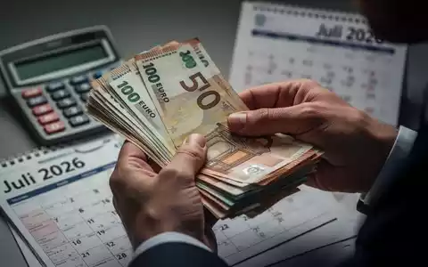 Hände halten Euro-Banknoten, im Hintergrund Taschenrechner und Kalenderblatt mit 'Juli 2026', symbolisiert finanzielle Änderungen. - Foto: über boerse-global.de