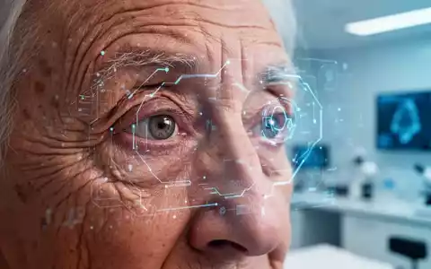 Nahaufnahme eines älteren Auges mit einer subtilen digitalen Überlagerung, die medizinische Innovation und verbesserte Sehkraft andeutet. - Foto: über boerse-global.de