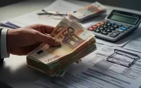 Eine Hand zählt Euro-Banknoten, im Hintergrund verschwommen ein Taschenrechner und offizielle Dokumente. - Foto: über boerse-global.de