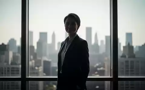 Eine Person steht selbstbewusst an einem Fenster mit Blick auf eine Stadtlandschaft, symbolisierend Stärke und persönliches Wachstum. - Foto: über boerse-global.de