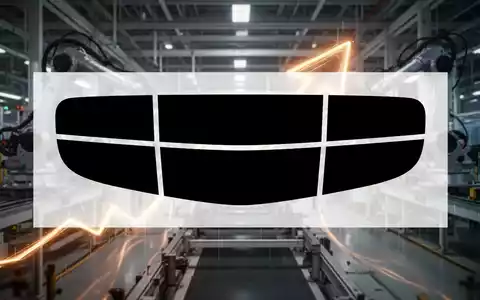 Eine stilisierte, nach oben zeigende Pfeilgrafik aus Licht über einer unscharfen Automobilfabrik, die Wachstum symbolisiert. - Foto: über boerse-global.de