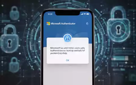 Smartphone screen showing a Microsoft Authenticator app error message, symbolizing two-factor authentication issues. - Foto: über boerse-global.de