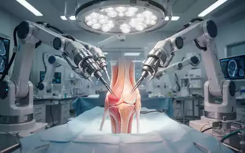 Roboterarme in einem Labor, die präzise an biologischem Gewebe arbeiten, symbolisieren moderne Therapieansätze für Gelenkschmerzen. - Foto: über boerse-global.de
