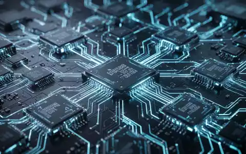 Close-up of glowing, interconnected microchips and memory modules, representing advanced AI memory technology. - Foto: über boerse-global.de
