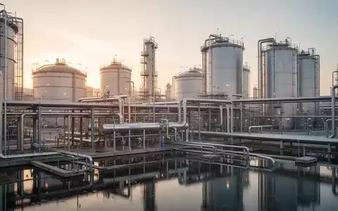 Eine moderne Chemieanlage im Morgengrauen, die Stabilität und erfolgreiche Operationen widerspiegelt. - Foto: über boerse-global.de
