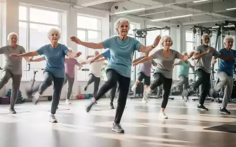 Eine Gruppe von Senioren macht Gymnastikübungen in einem hellen Raum, um die Gelenkgesundheit und Beweglichkeit zu fördern. - Foto: über boerse-global.de