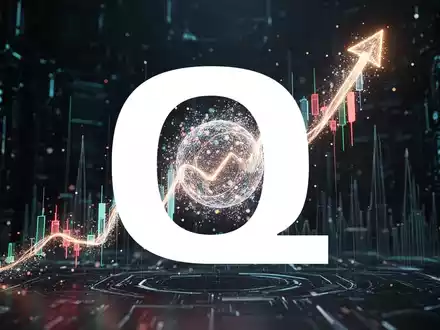 Abstrakte Darstellung eines leuchtenden Quantenteilchens oder einer stark ansteigenden Kurskurve vor dunklem Hintergrund. - Foto: über boerse-global.de
