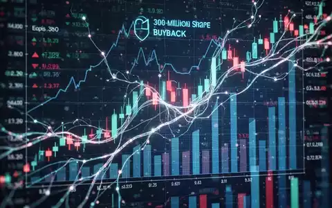 Abstrakte Darstellung von Börsendaten und KI-Technologie mit leuchtenden neuronalen Netzlinien, die auf einem digitalen Aktienchart konvergieren. - Foto: über boerse-global.de