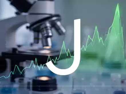 Ein Börsendiagramm mit einem deutlichen Aufwärtstrend für die Jasper Therapeutics-Aktie, im Hintergrund verschwommenes Laborgerät. - Foto: über boerse-global.de