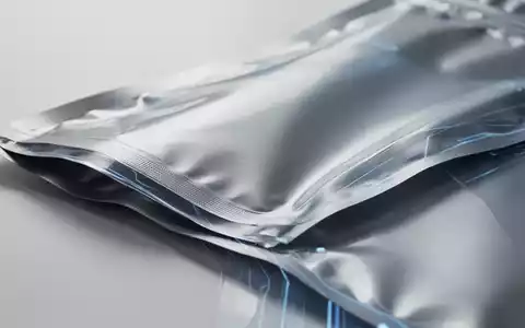 Nahaufnahme eines modernen, flexiblen Verpackungsmaterials mit subtilen Texturen und Reflexionen, das Innovation suggeriert. - Foto: über boerse-global.de