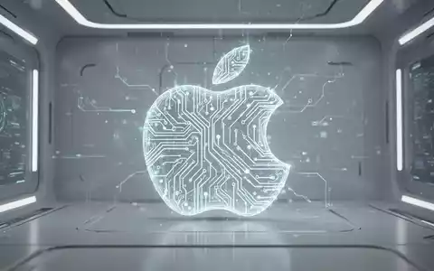 An abstract, glowing neural network forming the shape of an apple logo, symbolizing Apple Intelligence and advanced technology. - Foto: über boerse-global.de