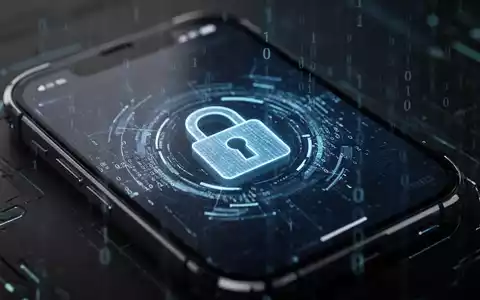 A close-up of a smartphone screen showing a digital lock icon and security code, symbolizing mobile security updates. - Foto: über boerse-global.de