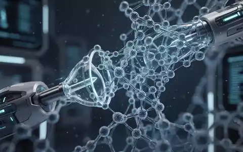 Nahaufnahme einer futuristischen medizinischen Vorrichtung oder Nanostruktur, die mit blauem Licht leuchtet und fortschrittliche Medikamentenverabreichung symbolisiert. - Foto: über boerse-global.de
