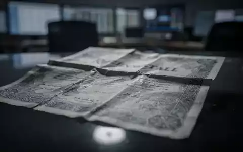 Ein leicht zerknittertes Rheinmetall-Aktienzertifikat liegt auf einer dunklen, reflektierenden Oberfläche, umgeben von einem unscharfen Hintergrund. - Foto: über boerse-global.de