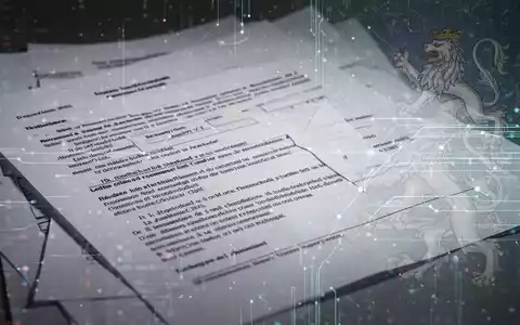 Abstrakte Darstellung von Rechtsdokumenten und digitalen Datenflüssen, symbolisierend das neue Hessische Vergabe- und Tariftreuegesetz. - Foto: über boerse-global.de