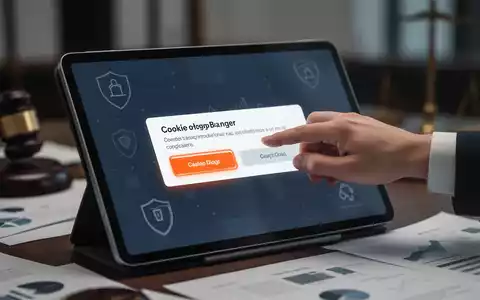 Eine Hand tippt auf ein Cookie-Banner auf einem Tablet, das zwei optisch ungleichwertige Auswahloptionen zeigt. - Foto: über boerse-global.de