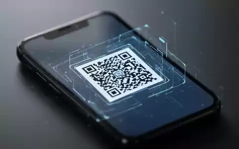 A close-up of a smartphone screen showing a QR code, with a faint digital scanning effect over it. - Foto: über boerse-global.de