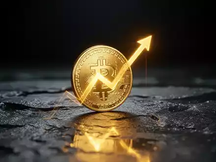 Eine einzelne goldene Münze glänzt hell vor einem dunklen Hintergrund und symbolisiert einen starken Preisanstieg. - Foto: über boerse-global.de