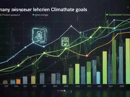 Abstrakte Darstellung von Klimazielden und Nachhaltigkeitsdaten für Deutschland, die Defizite und Herausforderungen zeigen. - Foto: über boerse-global.de