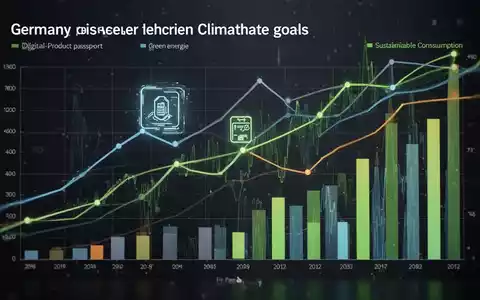 Abstrakte Darstellung von Klimazielden und Nachhaltigkeitsdaten für Deutschland, die Defizite und Herausforderungen zeigen. - Foto: über boerse-global.de