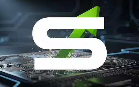 Ein grüner Pfeil zeigt auf einem Mikrochip nach oben und symbolisiert ein neues Hoch der STMicroelectronics-Aktie. - Foto: über boerse-global.de