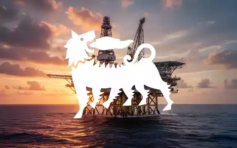 Offshore-Ölplattform im Sonnenuntergang vor der Küste Norwegens, dramatisch beleuchtet. - Foto: über boerse-global.de