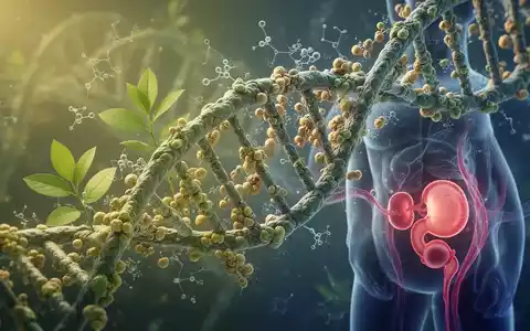 Eine stilisierte Darstellung einer DNA-Helix, die sich mit pflanzlichen Proteinstrukturen und menschlichen Fortpflanzungsorganen verbindet. - Foto: über boerse-global.de