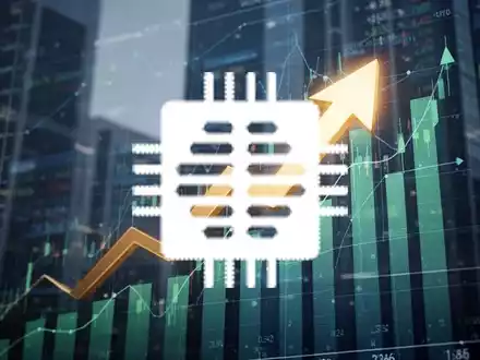 Ein stilisierter, aufwärts gerichteter Pfeil auf einem digitalen Börsen-Display, der Wachstum und finanzielle Optimismus symbolisiert. - Foto: über boerse-global.de