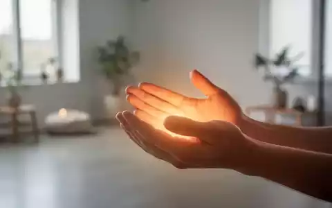 Hände, die sanft eine beruhigende Energie ausstrahlen, mit einem weichen, warmen Licht in einem ruhigen Studiohintergrund. - Foto: über boerse-global.de