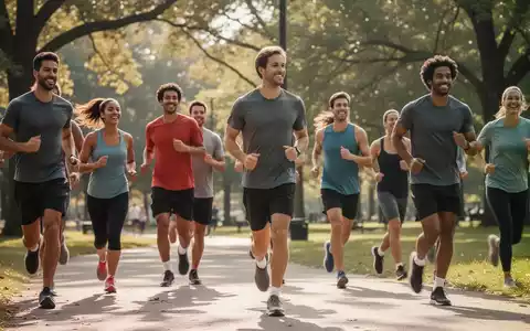Eine Gruppe von Menschen, die in einem Park gemeinsam spazieren gehen, symbolisiert Bewegung und psychische Gesundheit. - Foto: über boerse-global.de