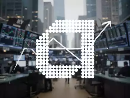 Grafische Darstellung eines neutralen Aktientrends mit einem verschwommenen Hintergrund einer Finanzmetropole. - Foto: über boerse-global.de