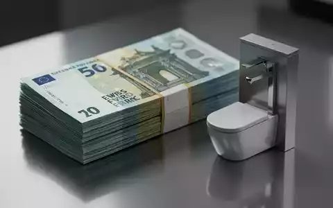 Stapel Schweizer Franken-Banknoten neben einer Miniatur-Badezimmerarmatur, symbolisiert Rückkäufe und finanzielle Stärke. - Foto: über boerse-global.de