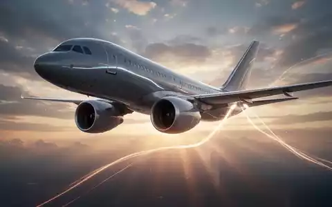 Ein modernes Passagierflugzeug im Flug bei Sonnenaufgang, symbolisiert Wachstum und positive Entwicklung in der Luftfahrtbranche. - Foto: über boerse-global.de