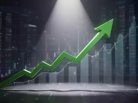 Ein stilisierter Graph mit einem aufwärts zeigenden grünen Pfeil, der eine Rating-Erhöhung symbolisiert. - Foto: über boerse-global.de