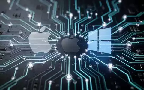 Glowing circuit board with interconnected lines, symbolizing software compatibility between macOS and Windows. - Foto: über boerse-global.de