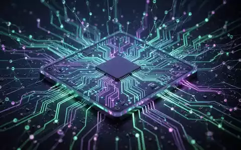A stylized glowing circuit board with intricate pathways and abstract digital lines, symbolizing data center memory optimization and AI. - Foto: über boerse-global.de