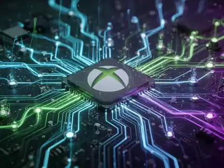 Close-up of a futuristic circuit board with glowing lines, representing advanced technology and speed in gaming. - Foto: über boerse-global.de