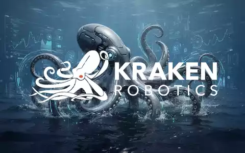 Ein futuristischer Roboter-Krake taucht aus dem Wasser auf, umgeben von digitalen Datenströmen, die einen Finanzdeal symbolisieren. - Foto: über boerse-global.de