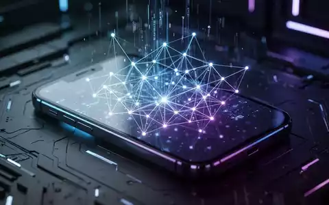 Ein stilisiertes, leuchtendes digitales Netzwerkdiagramm auf einem Smartphone-Bildschirm, das Netzwerkgeschwindigkeit darstellt. - Foto: über boerse-global.de