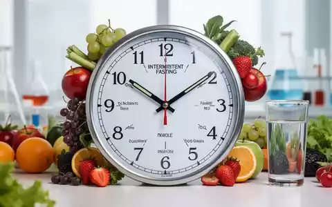 Eine stilisierte Uhr mit gesunden Lebensmitteln, die Intervallfasten und Essenszeitfenster symbolisiert. - Foto: über boerse-global.de