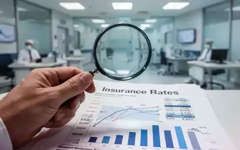 Nahaufnahme einer Hand, die eine Lupe über ein Dokument mit Finanzzahlen und Diagrammen zur Unfallversicherung hält. - Foto: über boerse-global.de
