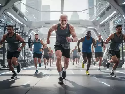 Eine Gruppe von Athleten nimmt an einem modernen, funktionalen Fitness-Wettbewerb teil, der Langlebigkeit und Bewegungsqualität betont. - Foto: über boerse-global.de