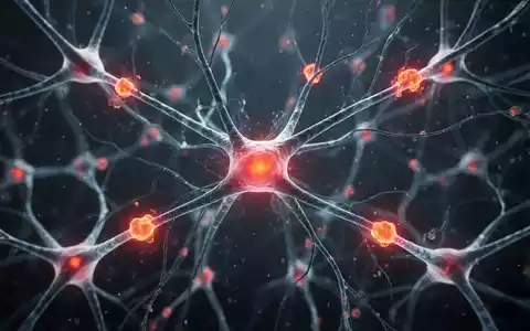 Abstrakte Darstellung von neuronalen Netzwerken mit leuchtenden Knoten, die Schmerzsignale und Entzündungen symbolisieren. - Foto: über boerse-global.de